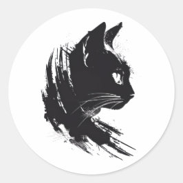 Katzenkopf Runder Aufkleber