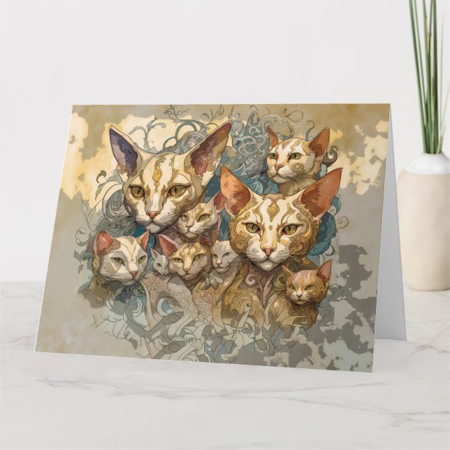 Katzenköpfe Karte (Vorderseite)