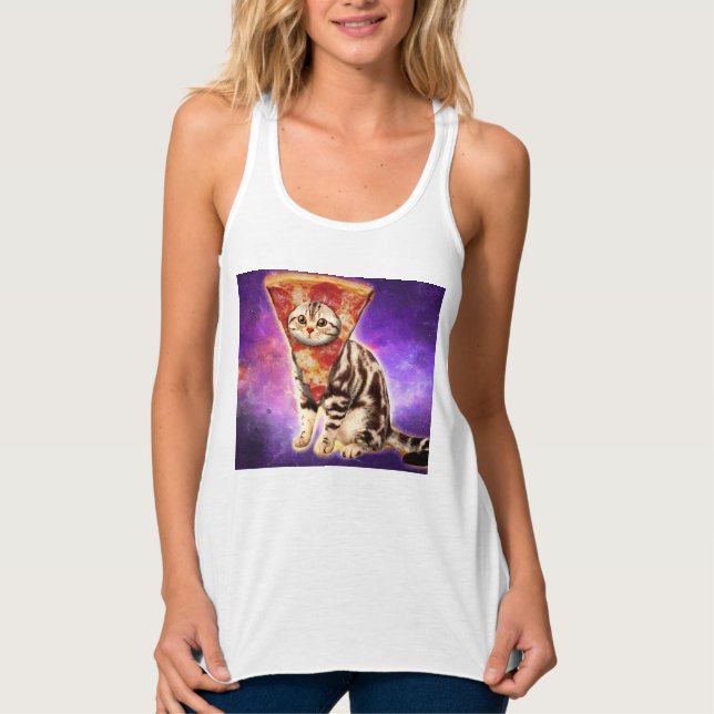 Katzenkopfpizza Tank Top (Vorderseite)