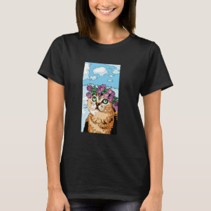 Katzenkopfporträt Haustier Katze Tier Kunst Lustig T-Shirt