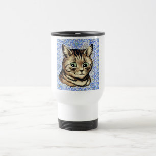 Katzenkopfzeichnung von Louis Wain Reisebecher