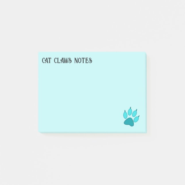 Katzenkrallen Post-it Klebezettel (Vorderseite)