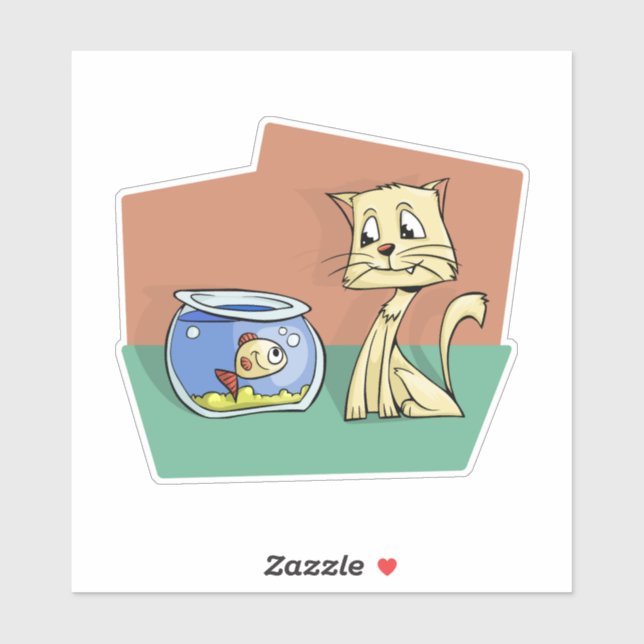 Katzenkratzer Aufkleber (Blatt)