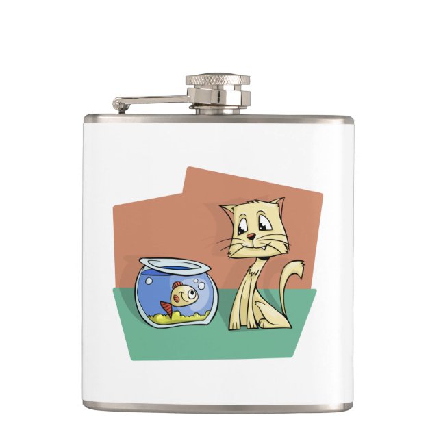 Katzenkratzer Flachmann (Vorderseite)