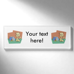 Katzenkratzer Namenschild
