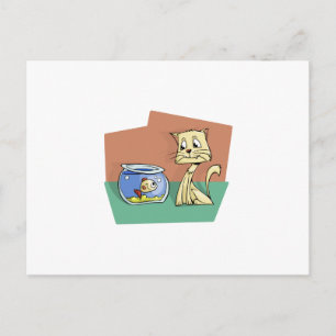 Katzenkratzer Postkarte