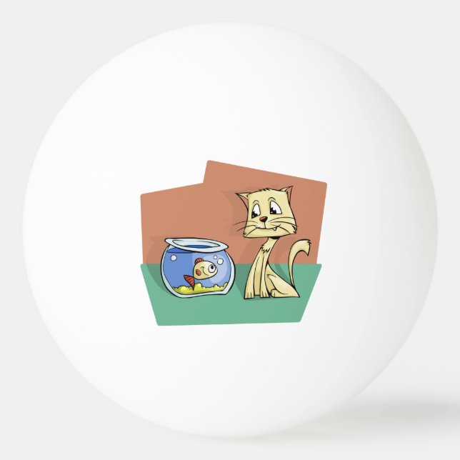 Katzenkratzer Tischtennisball (Rückseite)