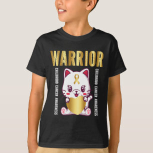 Katzenkrebsbewusstsein im Kindesalter Krieger nied T-Shirt
