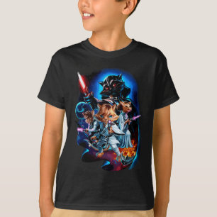 Katzenkrieger Epic Galaxy Battle, Sci-Fi Space, T-Shirt