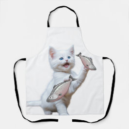 Katzenküche und Fischgerichte Schürze