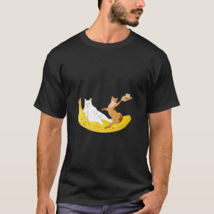 Katzenkühlung auf Bananenhahn T-Shirt