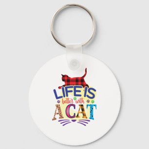 Katzenkunst ist besser mit Katze Schlüsselanhänger