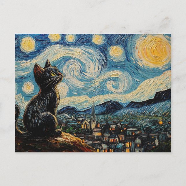 Katzenkunst Postkarte (Vorderseite)