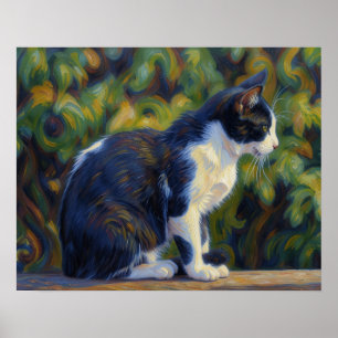 Katzenkunst Smoking-Katze Poster