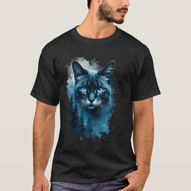 Katzenkunst T-Shirt (Vorderseite)