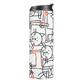 Katzenkunstlerin - Katzenweibchen Thermosbecher