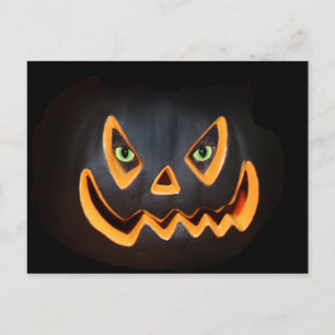 Katzenkürbis mit Katzenaugen Postkarte