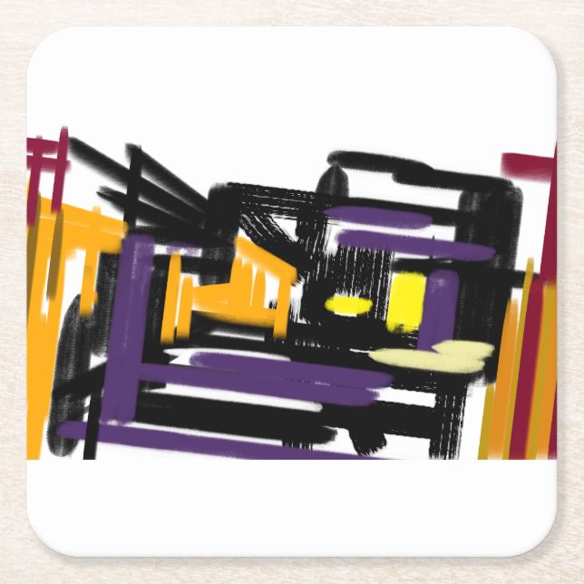 Katzenkürbis Rechteckiger Pappuntersetzer (Vorderseite)