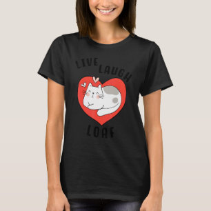 Katzenkuscheln für Katzenmama Herz Schlafende Katz T-Shirt