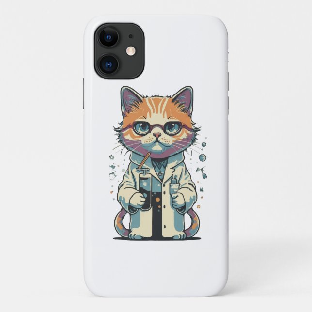 Katzenlabor Fokussiert Case-Mate iPhone Hülle (Rückseite)