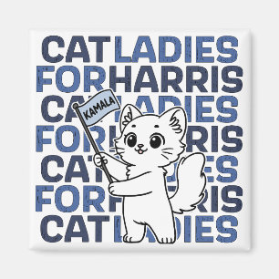 Katzenladies für Kamala Harris zur Präsidentin 202 Magnet