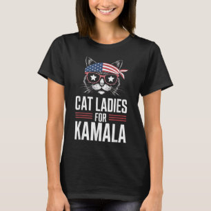 Katzenladies für Kamala Lustige Katze 2024 Kamala- T-Shirt