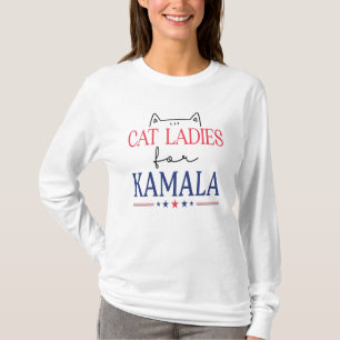 Katzenladies für Kamala Lustige Katze 2024 Präside T-Shirt