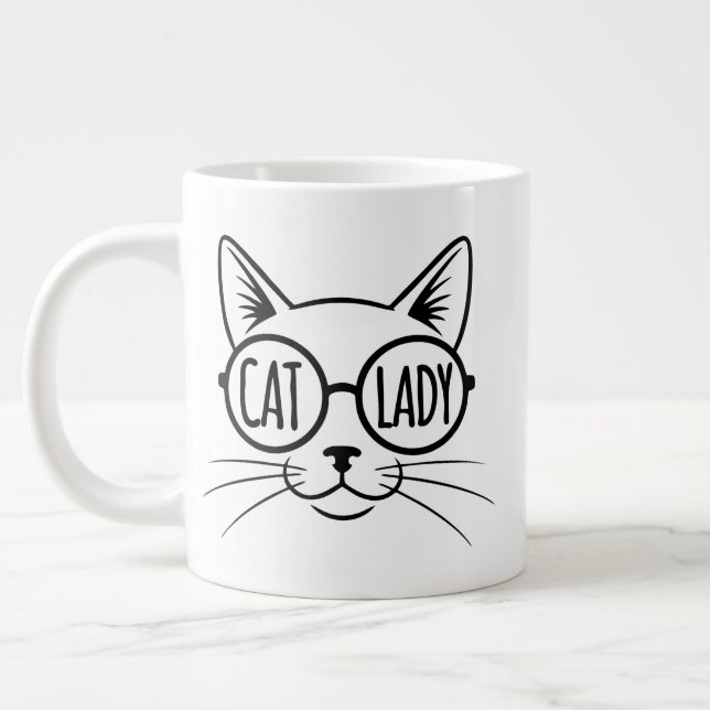 Katzenlady Jumbo-Tasse (Links)