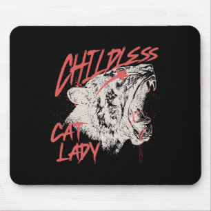 Katzenlady ohne Kinder 1 Mousepad