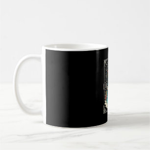 Katzenlady-Skelett-Tarot-Blumen-Gotisch Kaffeetasse