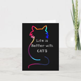 Katzenleben ist besser, wenn Katzen farbig sind Karte