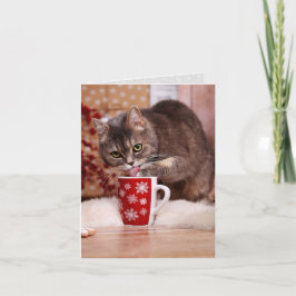 Katzenleckerbäume getaucht in Weihnachten Tasse Ka