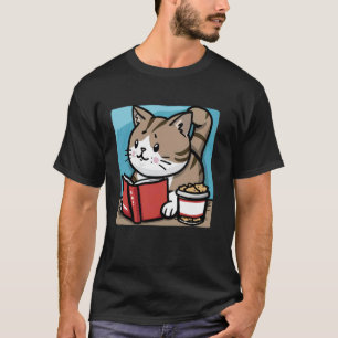 Katzenleckerlisiebhaber Kitten Haustier Buchleser T-Shirt