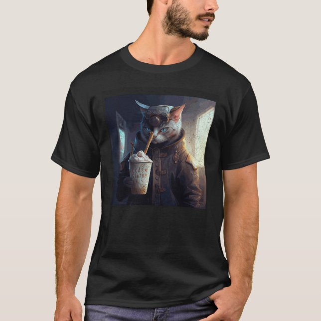 Katzenlehrer Eiscreme T-Shirt (Vorderseite)