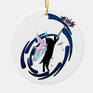 Katzenleuchter Keramik Ornament