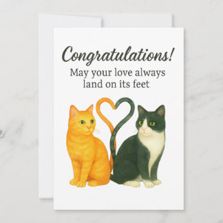 Katzenliebe-Grußkarte: Hochzeit, Jubiläum, Feier Feiertagskarte