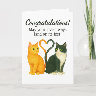 Katzenliebe-Grußkarte: Hochzeit, Jubiläum, Feier Feiertagskarte