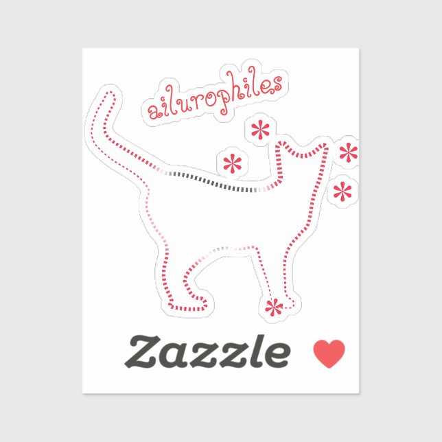 Katzenliebhaber ailurophiles Custom-Cut Vinyl Stic Aufkleber (Blatt)
