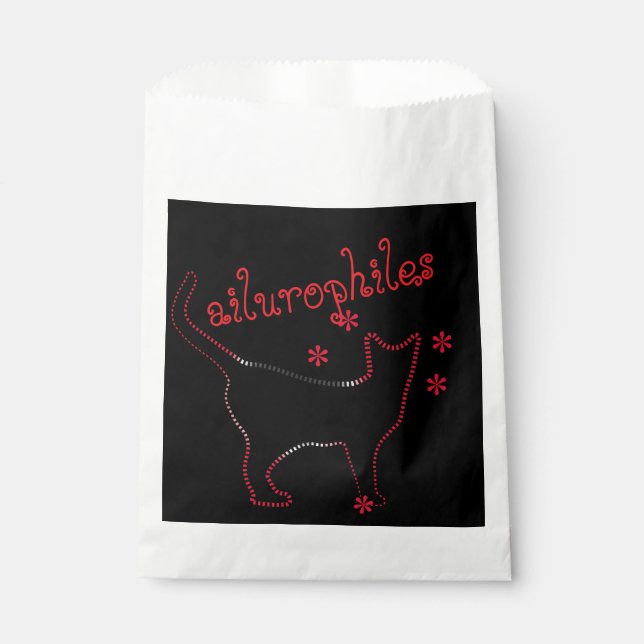 Katzenliebhaber ailurophiles Favor Bags Geschenktütchen (Vorderseite)