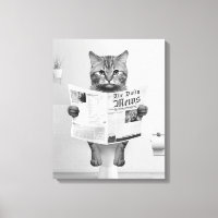 Katzenliebhaber Badezimmer Wandkunst, Schwarz-Weiß