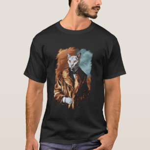 Katzenliebhaber-Bekleidung Lustige Katze trägt Pel T-Shirt