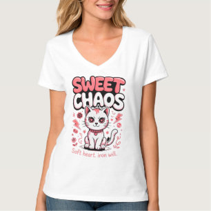 Katzenliebhaber Bold Sweet Chaos Edgy Kitty T-Shirt