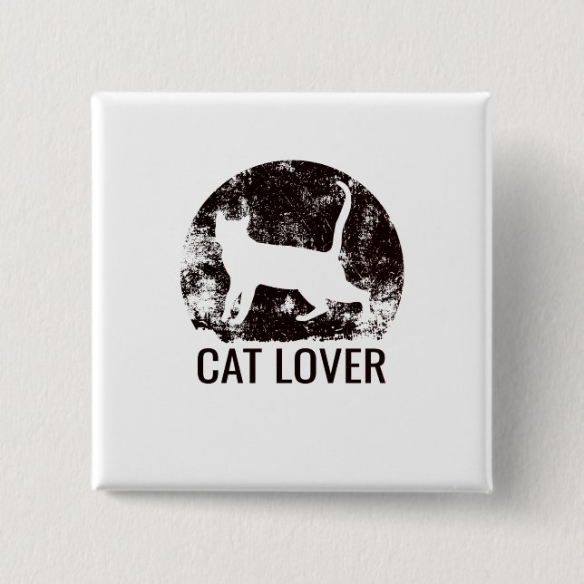 Katzenliebhaber Button (Vorderseite)