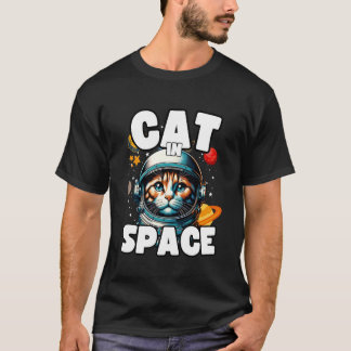 Katzenliebhaber-Designs Katze im Weltraum Lustige  T-Shirt