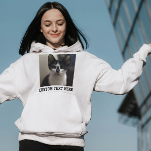 Katzenliebhaber Elegantes Haustier-Foto Schwarz-We Hoodie