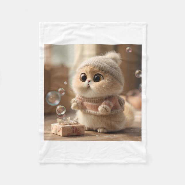 Katzenliebhaber Fleecedecke (Vorderseite)