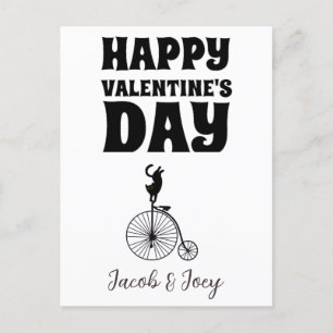 Katzenliebhaber, Frohen Valentinstag Personalisier Postkarte