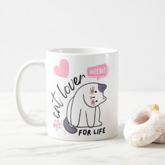 Katzenliebhaber fürs Leben - Pink Kaffeetasse