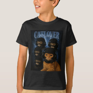 Katzenliebhaber-Gamer-Gang in Laclava-Headsets Lus T-Shirt
