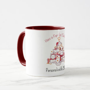 Katzenliebhaber haben ein pur-fektes Weihnachten R Tasse